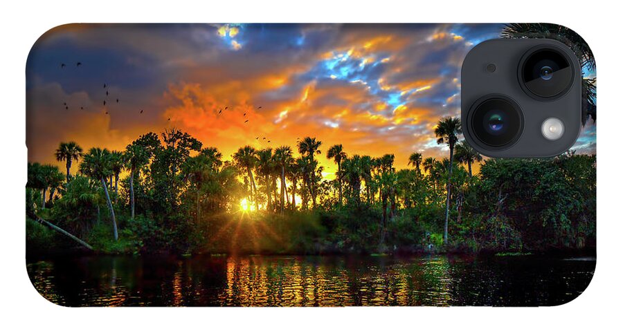 Saint Lucie River iPhone 14 Case featuring the photograph Saint Lucie River Sunset by Mark Andrew Thomas