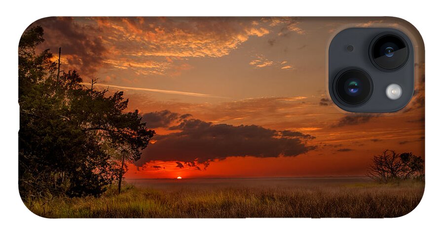 Landscape iPhone 14 Case featuring the photograph Saint Simons Island Salt marsh twilight by Chris Bordeleau