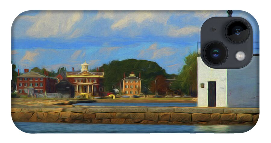 Salem Ma iPhone 14 Case featuring the photograph Salem Maritime waterfront in Digital Art by Jeff Folger