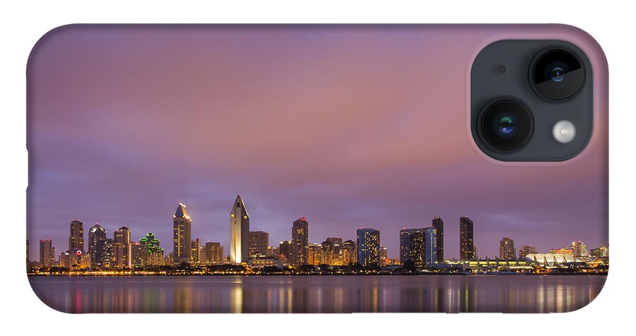 3scape Photos iPhone 14 Case featuring the photograph San Diego Skyline by Adam Romanowicz