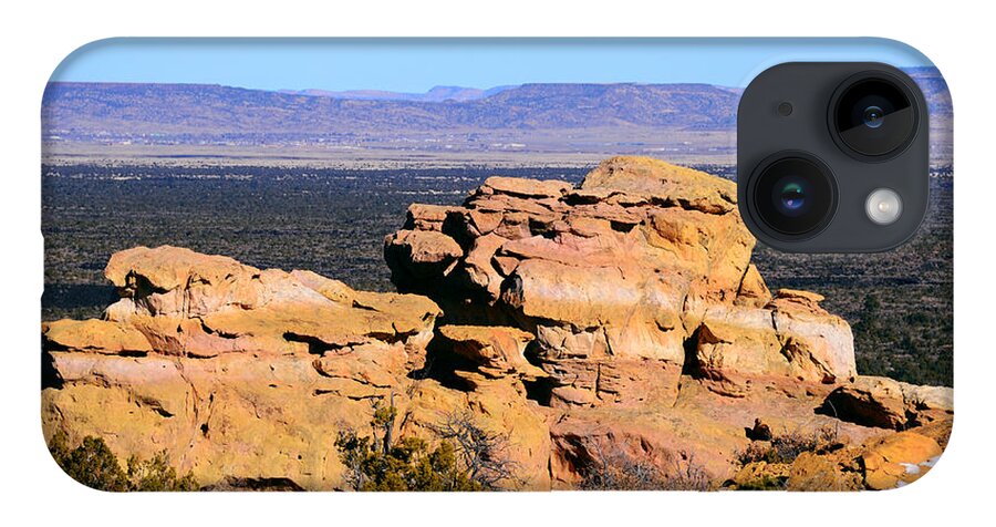 Southwest Landscape iPhone 14 Case featuring the photograph Sandstone bluff by Robert WK Clark