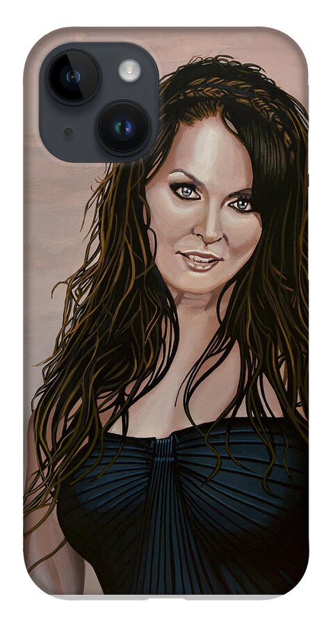 Sarah Brightman iPhone Case featuring the painting Sarah Brightman by Paul Meijering