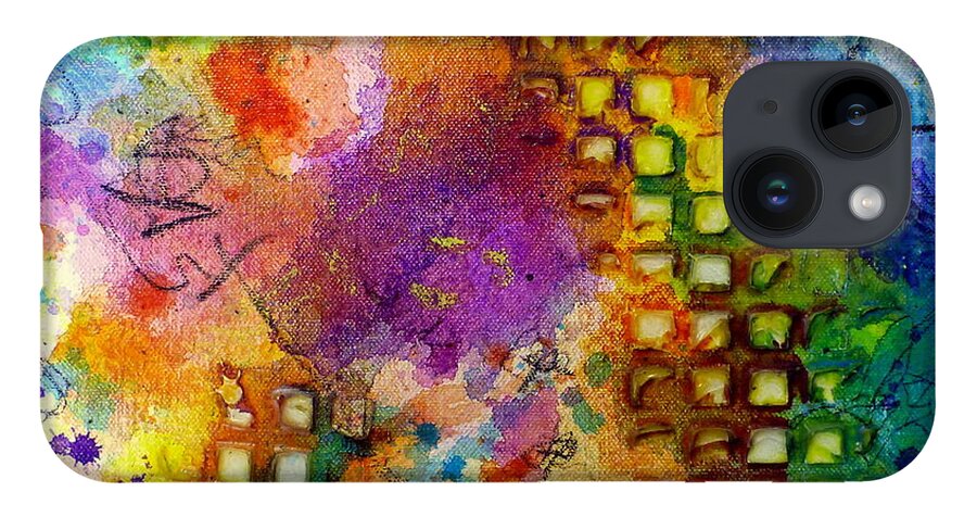 Abstract Painting iPhone 14 Case featuring the painting Say You Will by Tracy Bonin