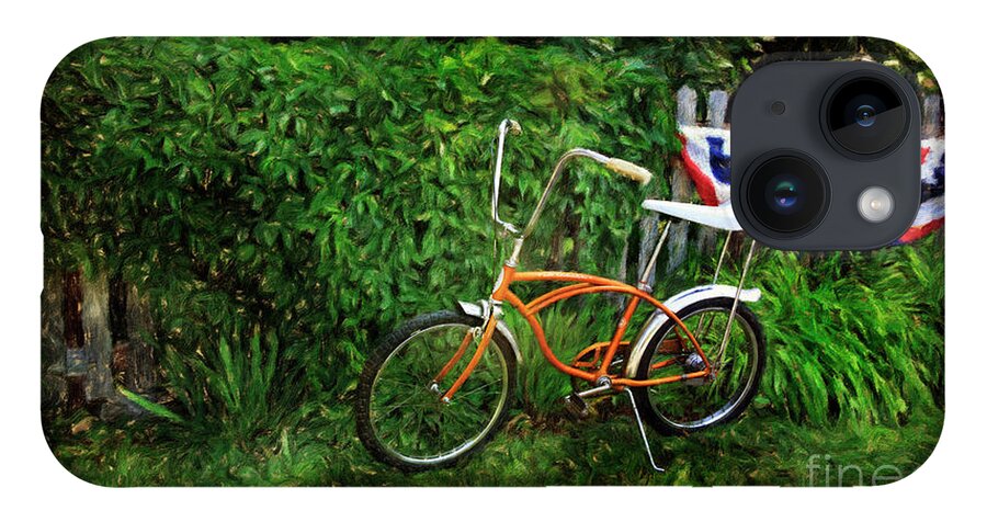 Deluxe iPhone 14 Case featuring the photograph Schwinn Deluxe Stingray 65 by Craig J Satterlee
