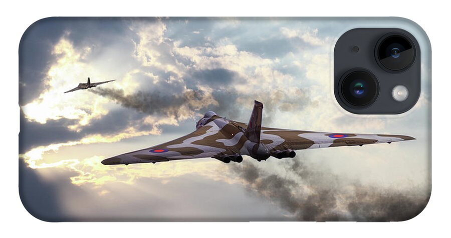 Avro Vulcan Bomber iPhone Case featuring the digital art Scramble The Bombers by Airpower Art
