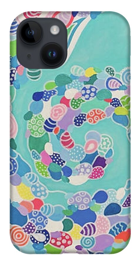 Pattern Art iPhone 14 Case featuring the painting Sea Nymph by Beth Ann Scott