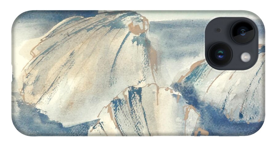 Original Watercolors iPhone 14 Case featuring the painting Sea Scallop 2 by Chris Paschke