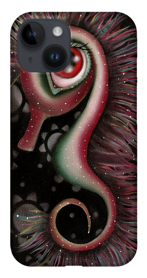 Seahorse iPhone 14 Case featuring the painting Seahorse by Abril Andrade