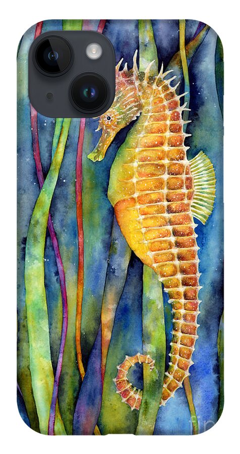 Seahorse iPhone Case featuring the painting Seahorse by Hailey E Herrera