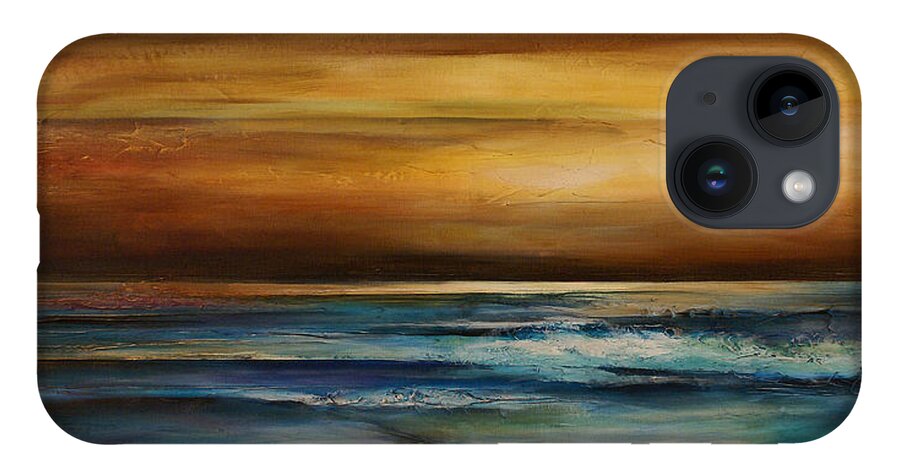 Seascape iPhone 14 Case featuring the painting Seascape 1 by Michael Lang