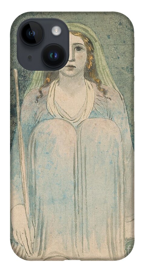 William Blake iPhone Case featuring the painting Seated Woman Holding a Staff by MotionAge Designs