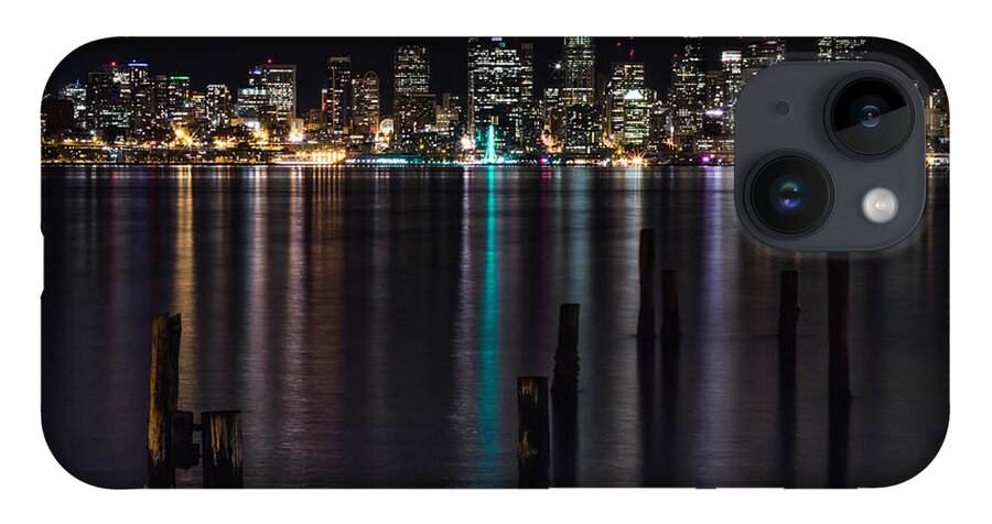 Cityscape iPhone 14 Case featuring the photograph Seattle at Night by Ed Clark