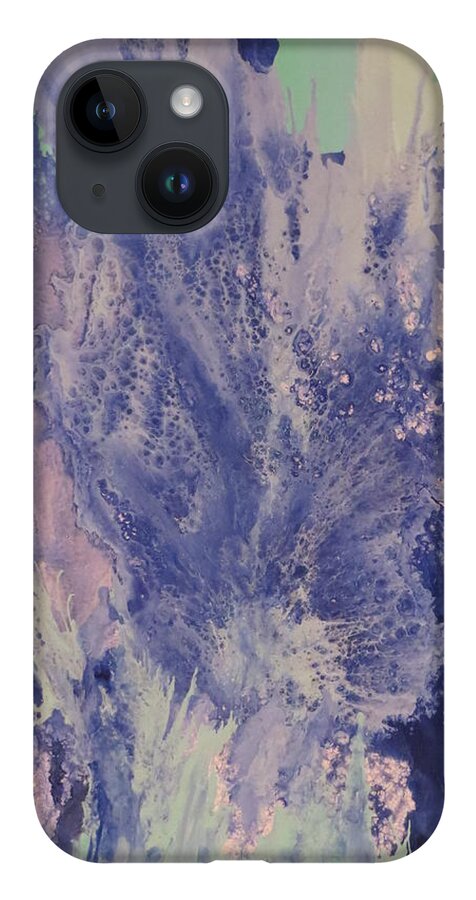 Abstract iPhone 14 Case featuring the painting Serendipity by Soraya Silvestri