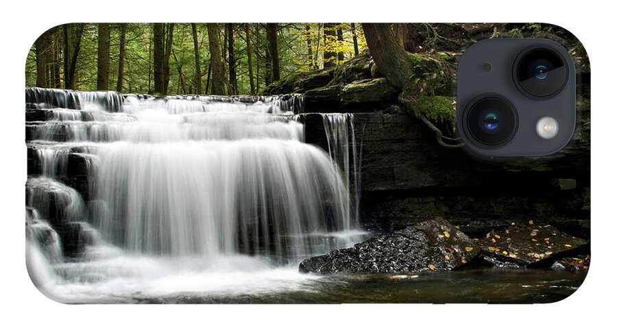 Waterfalls iPhone Case featuring the photograph Serenity Waterfalls Landscape by Christina Rollo