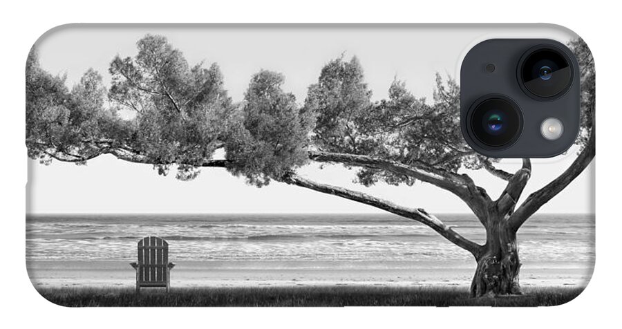 Shade Tree iPhone Case featuring the photograph Shade Tree bw by Mike McGlothlen