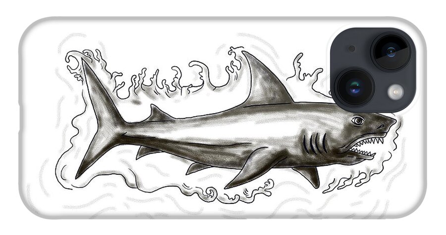 Shark Swimming Water Tattoo iPhone Case by Aloysius Patrimonio - Fine Art  America