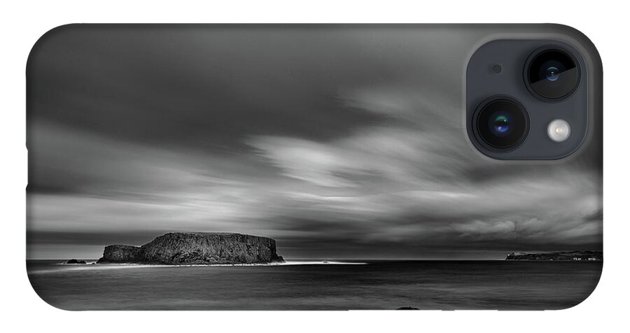 Sheep iPhone Case featuring the photograph Sheep Island mono by Nigel R Bell