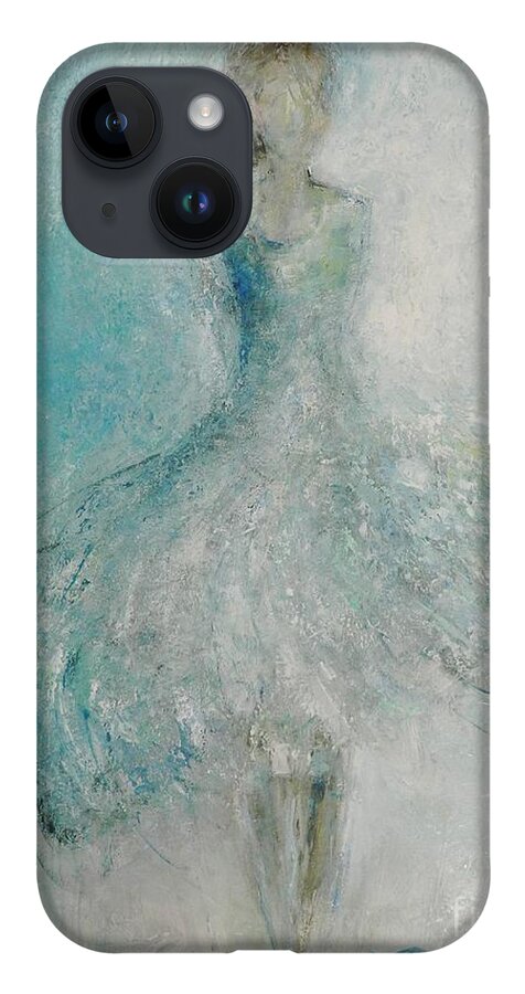 Woman iPhone 14 Case featuring the painting She's Always a Woman to Me by Dan Campbell