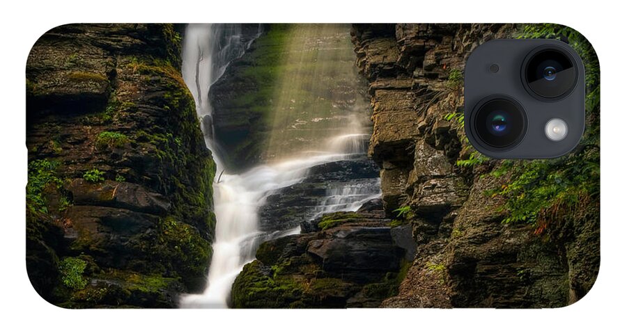 Waterfalls iPhone 14 Case featuring the photograph Shower of Eden by Neil Shapiro