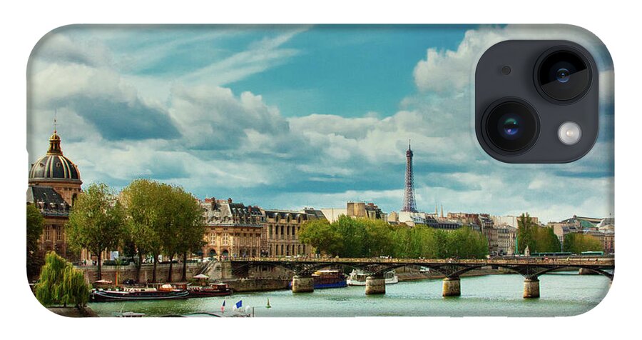 France iPhone 14 Case featuring the photograph Sightseeing on the River Seine by Kevin Schwalbe