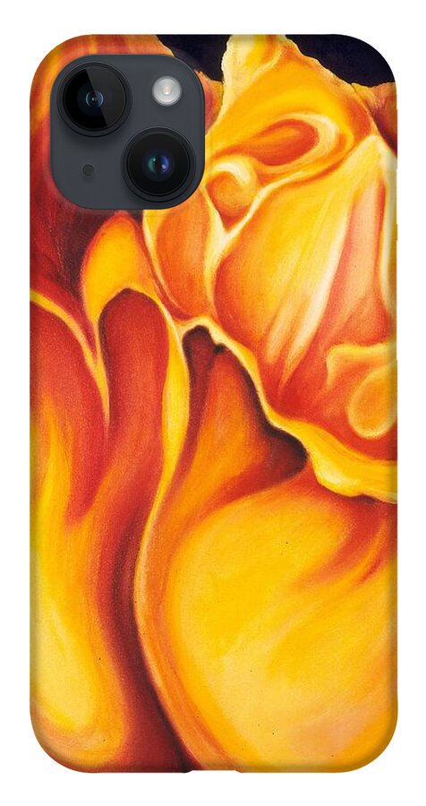 Surreal Tulip iPhone 14 Case featuring the painting Singing Tulip by Jordana Sands