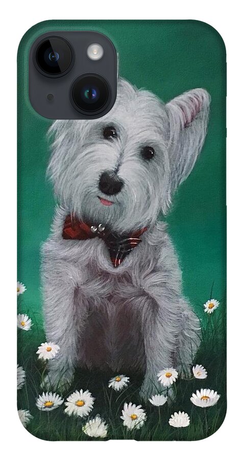 West Highland White Terrier iPhone Case featuring the painting Sir Tobias Lickalot by Marlene Little