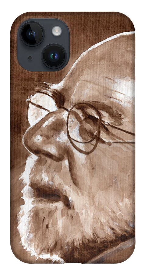 Portrait iPhone 14 Case featuring the painting Sketch of Bill by John Neeve