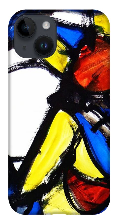 Abstract iPhone Case featuring the painting Sleeping Late by John Kaelin
