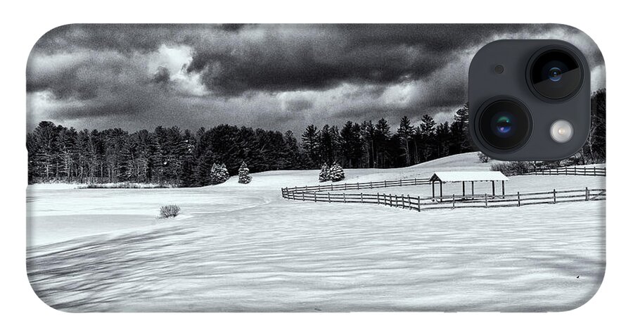 Brookline Vermont iPhone 14 Case featuring the photograph Snow And Clouds by Tom Singleton