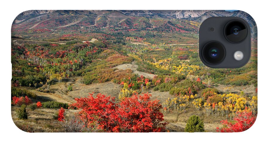 Snowbasin iPhone 14 Case featuring the photograph Snowbasin and Autumn Colors by Brett Pelletier