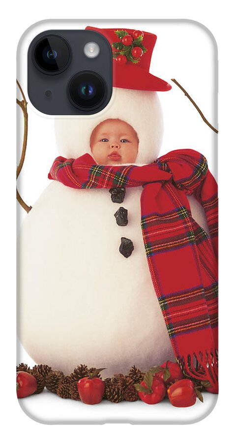 Holiday iPhone 14 Case featuring the photograph Snowman by Anne Geddes