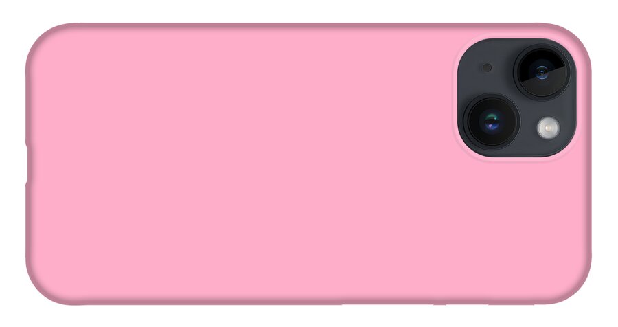 Solid iPhone 14 Case featuring the digital art Solid Plain Pink by Delynn Addams