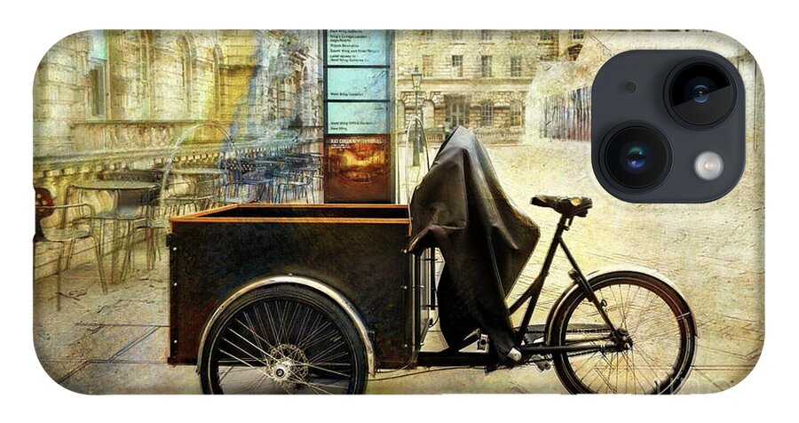 Bicycle iPhone 14 Case featuring the photograph Somerset House Cart Bicycle by Craig J Satterlee