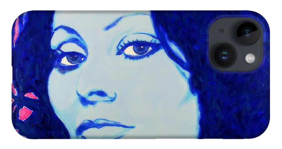 Sophia Loren iPhone 14 Case featuring the painting Sophia Loren Pop Art Portrait by Bob Baker