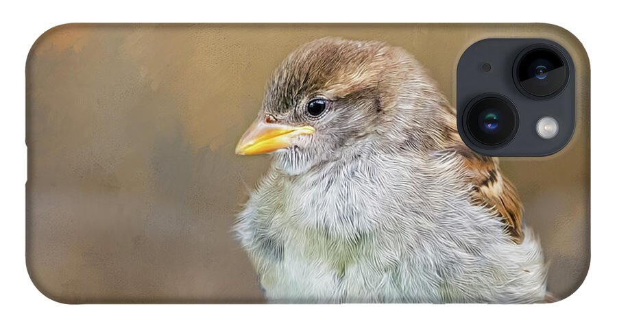 Fledgeling iPhone Case featuring the photograph Sparrow Fledgeling by Cathy Kovarik