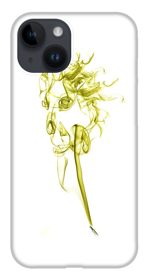 Smoke iPhone 14 Case featuring the photograph Ghostly Smoke - Yellow by Nick Bywater
