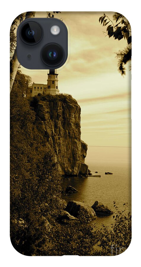 Lighthouse iPhone Case featuring the photograph Split Rock by Becqi Sherman