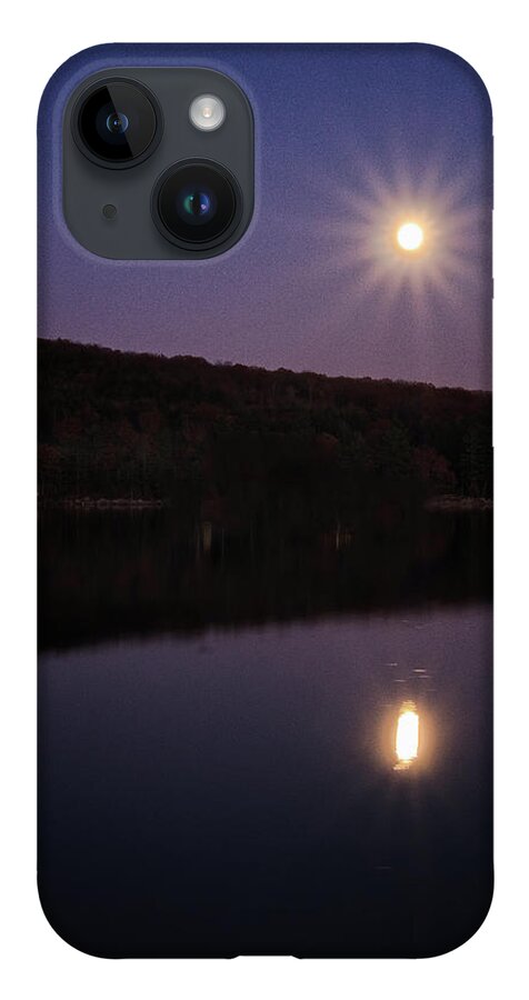 Spofford Lake New Hampshire iPhone 14 Case featuring the photograph Spofford Super Moon by Tom Singleton