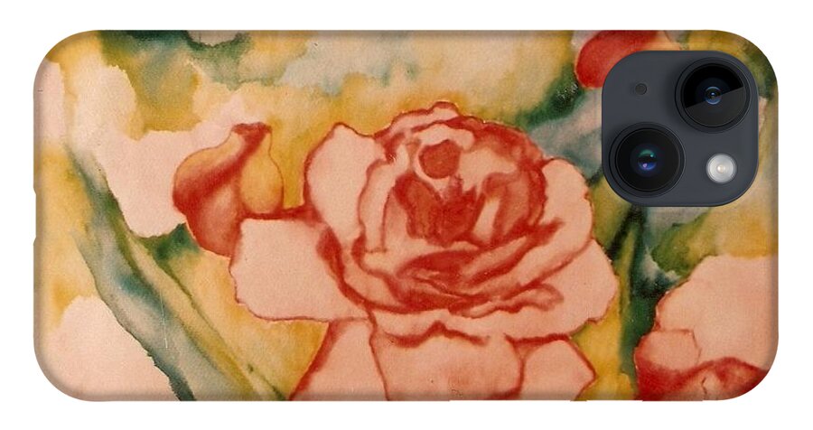 Blooms Artwork iPhone 14 Case featuring the painting Spring Garden by Jordana Sands