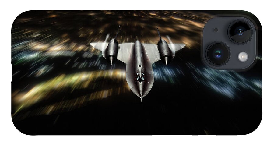 Sr-71 iPhone Case featuring the digital art SR-71 Night Stalker by Airpower Art