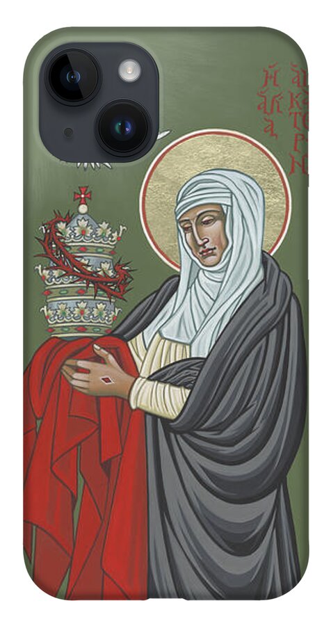 St Catherine Of Siena: Guardian Of The Papacy iPhone 14 Case featuring the painting St Catherine of Siena- Guardian of the Papacy 288 by William Hart McNichols