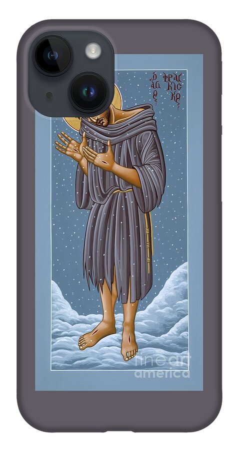 St Francis iPhone 14 Case featuring the painting St Francis Wounded Winter Light 098 by William Hart McNichols