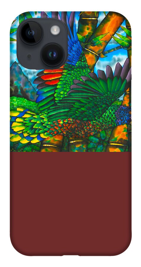 St. Lucia Parrot iPhone Case featuring the painting Gwi Gwi St. Lucia Amazon Parrot - Exotic Bird by Daniel Jean-Baptiste