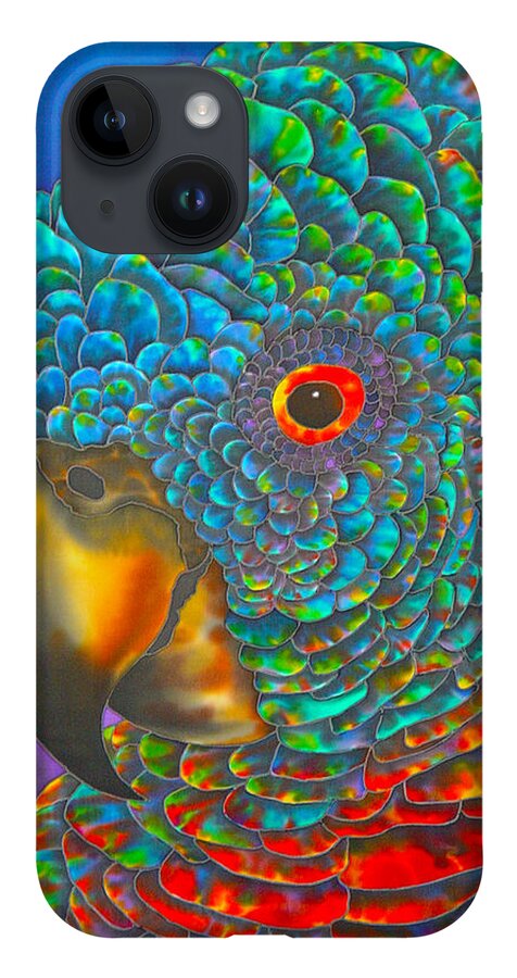  iPhone Case featuring the painting St. Lucian Parrot - Exotic Bird by Daniel Jean-Baptiste