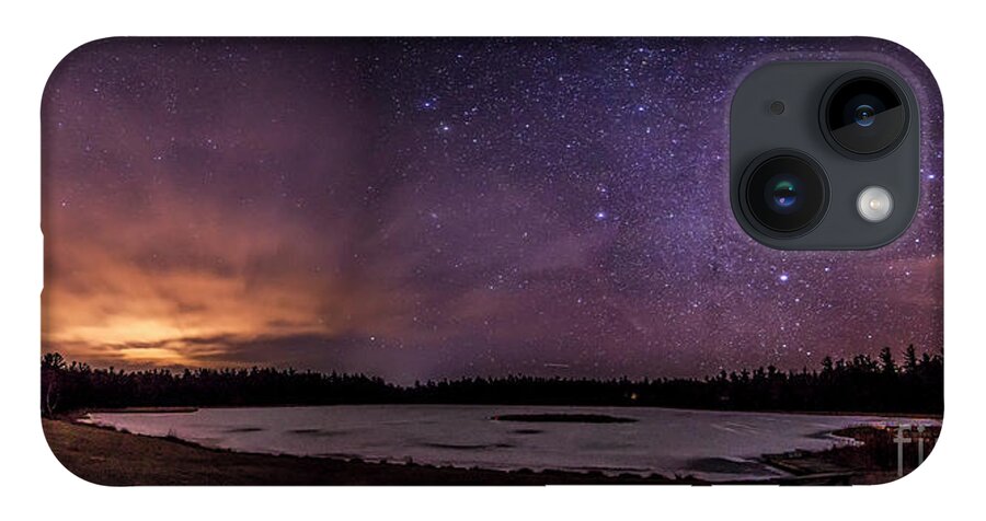 Night iPhone 14 Case featuring the photograph Stars over Lake Eaton by Rod Best