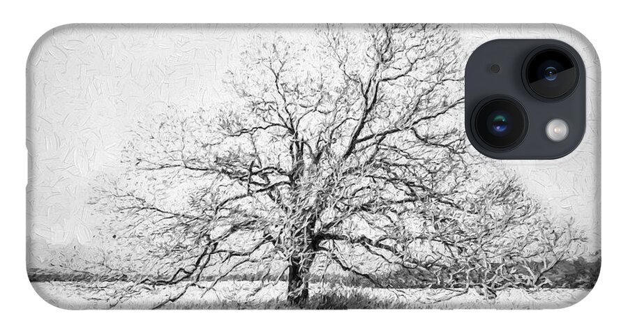 B&w iPhone Case featuring the painting Still Alone by David Letts