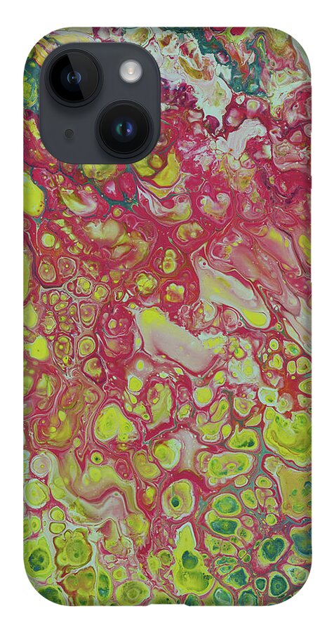 Fluid iPhone 14 Case featuring the painting Strawberry Lemonade by Jennifer Walsh