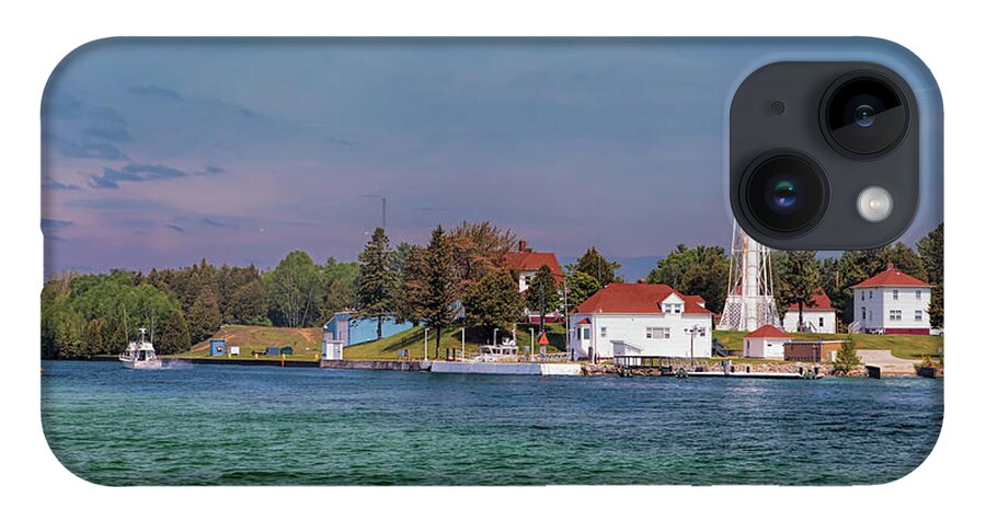 Lighthouse iPhone 14 Case featuring the photograph Sturgeon Bay Ship Canal Light Tower by Susan Rissi Tregoning