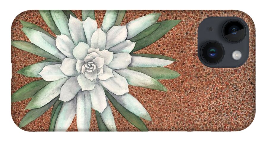Succulent iPhone 14 Case featuring the painting Succulent by Hilda Wagner