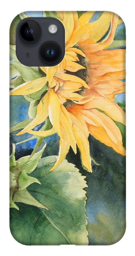 Flower iPhone Case featuring the painting Summer Sunflower by Marsha Karle